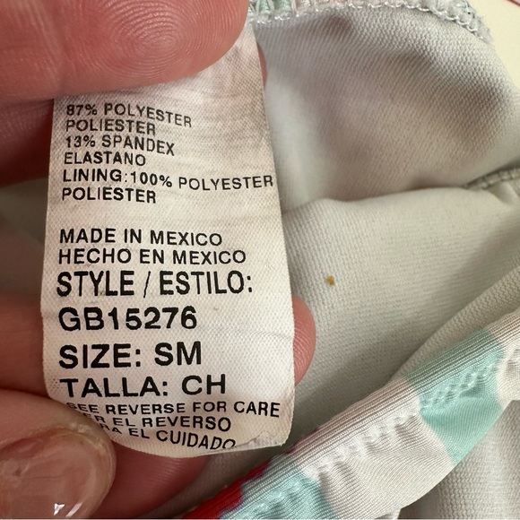 Gianni Bini 2-Piece Floral with Stripes Bandeau Tube Bikini Swimsuit Size Small - Picture 6 of 10